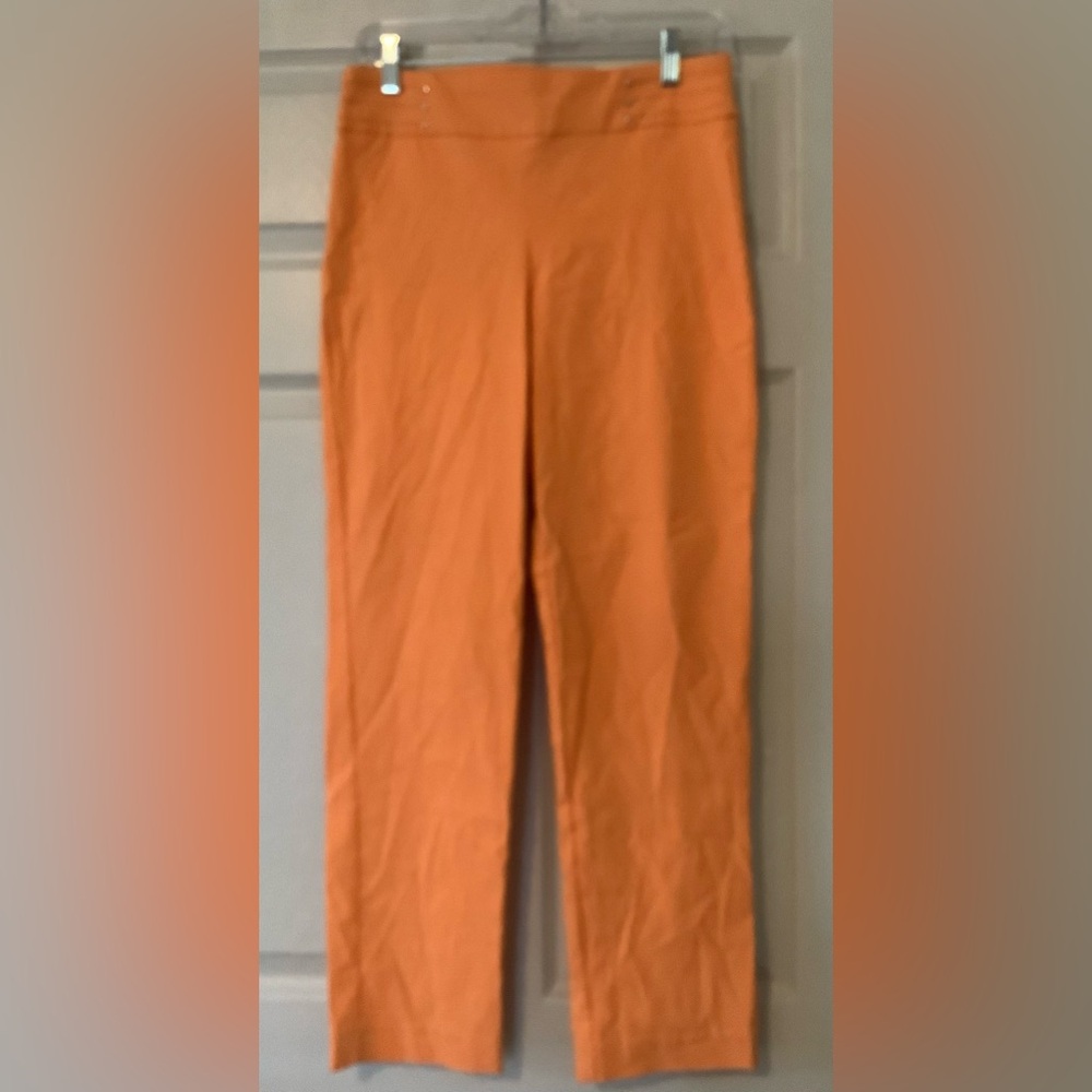 JM Collection Orange Straight-Leg Pants